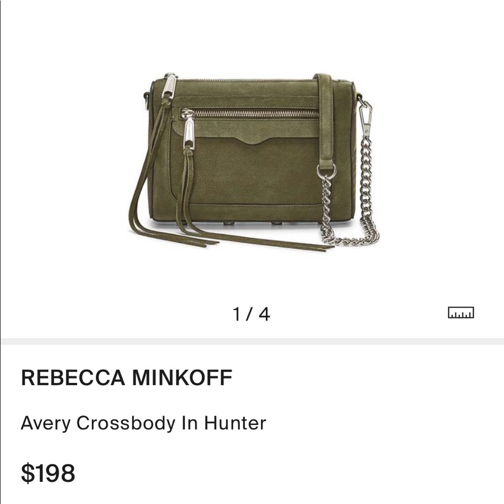 NWT Rebecca Minkoff Avery Crossbody Hunter Green